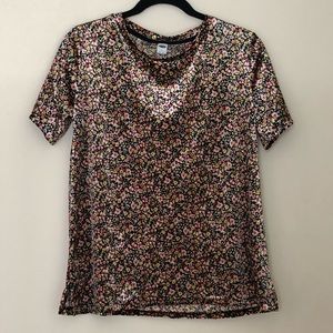 Old Navy Floral Velour Tee